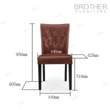 Tissu coloré de meubles d&#39;hôtel tufted chaise de restaurant d&#39;hôtel de bois